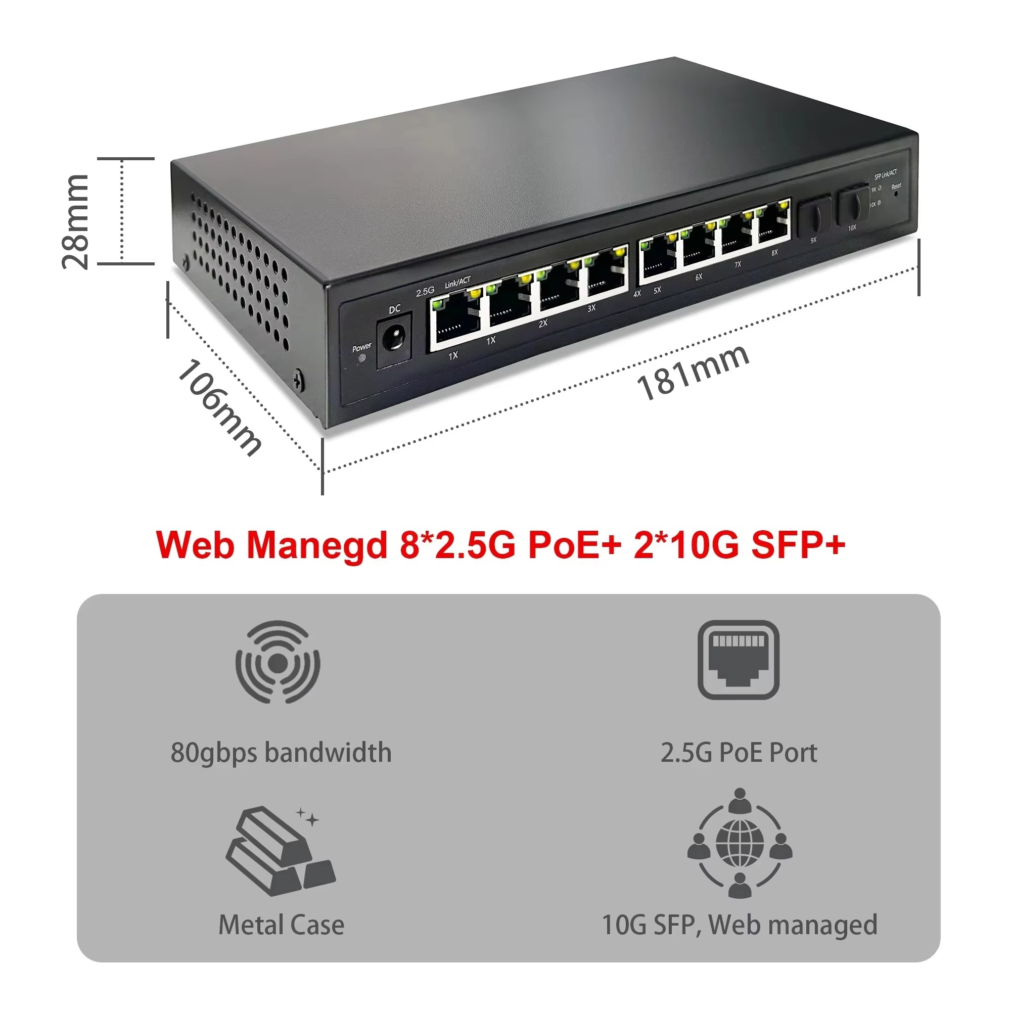 2,5G Smart Web-Managed PoE-Swi – Sfp+ 10G Managed Switch 8 Port Bewertung und Preis